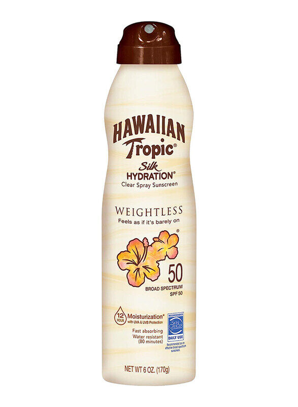 

Hawaiian Tropic Silk Hydration Weightless Continous Spray SPF 50 Sunscreen, 170gm