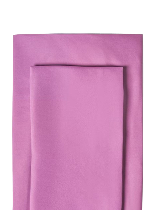 Aceir 2-Piece Microfiber Fitted Bedsheet Set, Twin, Plum