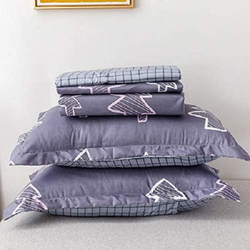 Aceir 4-Piece Microfiber Duvet Cover Set, 200 x 230cm, Double, Multicolour