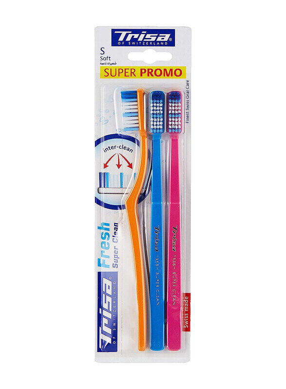

Trisa Fresh Super Clean, Soft, 3 Pieces