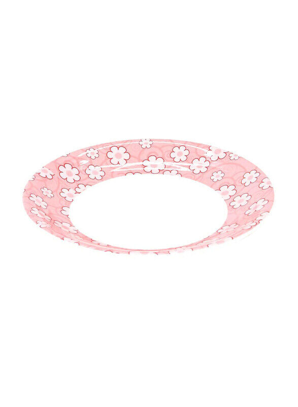 

Malaplast Thailand Round Plate, White/Pink