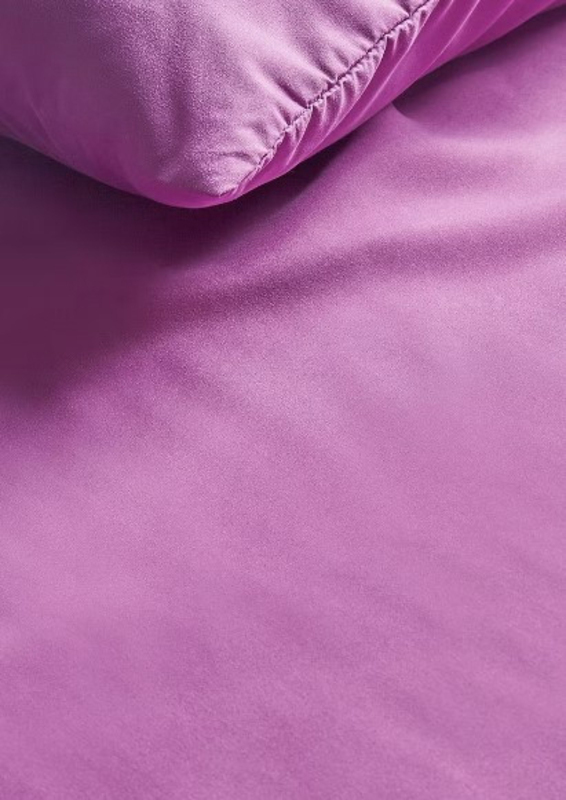 Aceir 2-Piece Microfiber Fitted Bedsheet Set, Twin, Plum