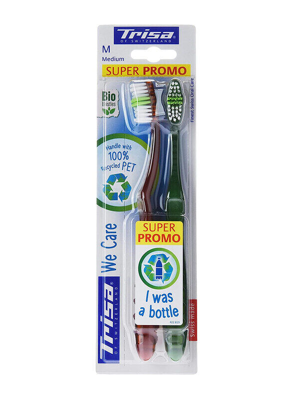 

Trisa We Care Duo Medium Tooth Brush