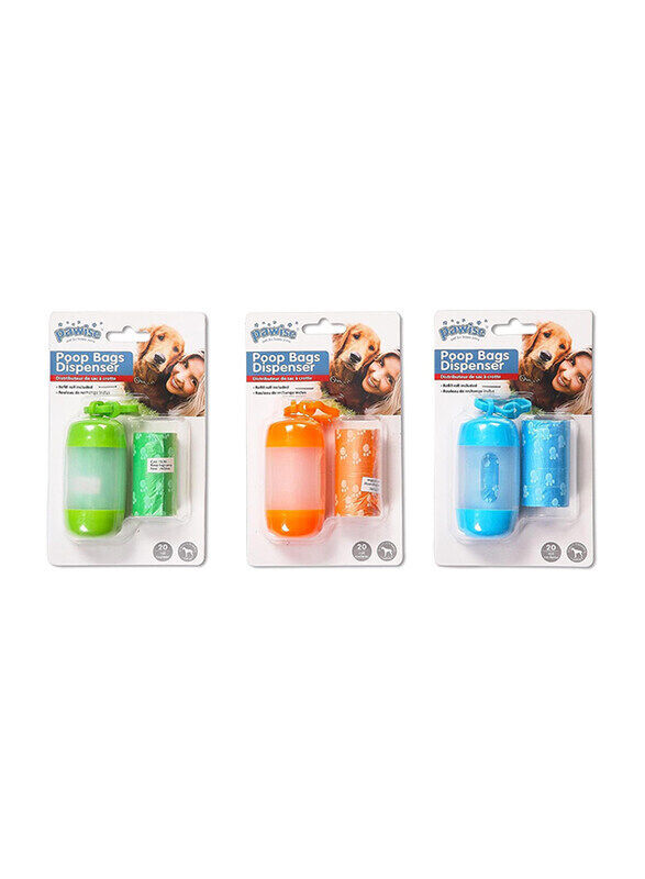 

Pawise Dispensers Bags for Collects Waste, Plastic, Multicolour
