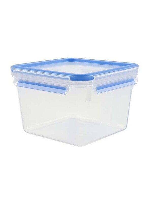 

Emsa Clip & Close Square Food Storage Container with Lid, 1.75L, Transparent/Blue