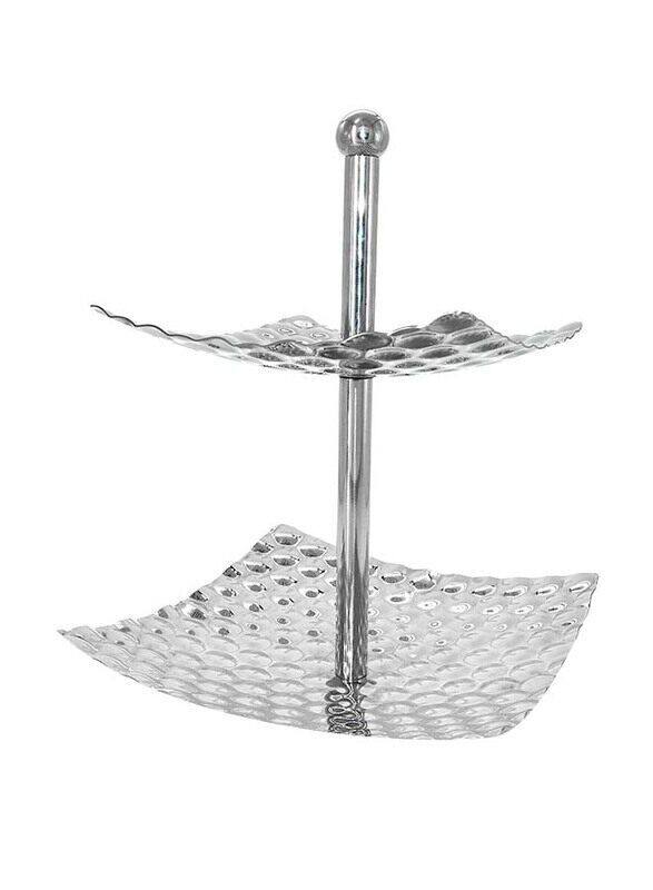 

Kitchen Souq 2-Tier Stand Simmer, s2ts 7345, Silver