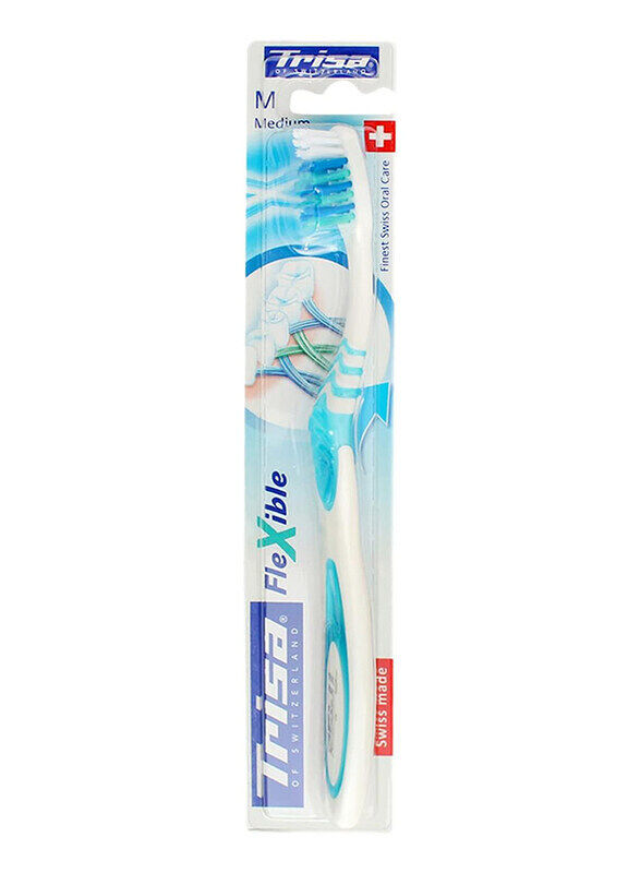 

Trisa Flexible Toothbrush with Travel Cap, Medium, 1 Piece
