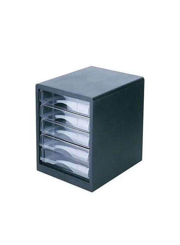 

Deli 5 Drawer Cabinet, Black/Grey