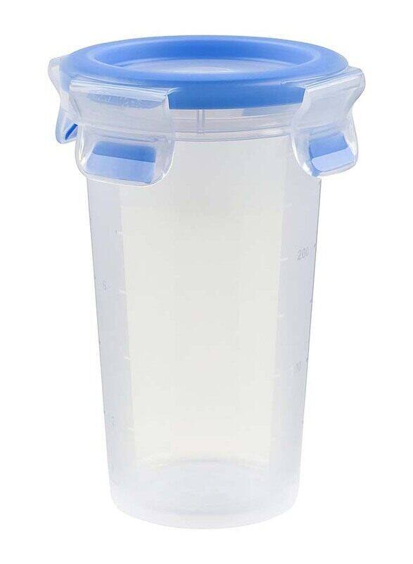 

Emsa Clip & Close Round Food Container, 0.35L, Transparent/Blue