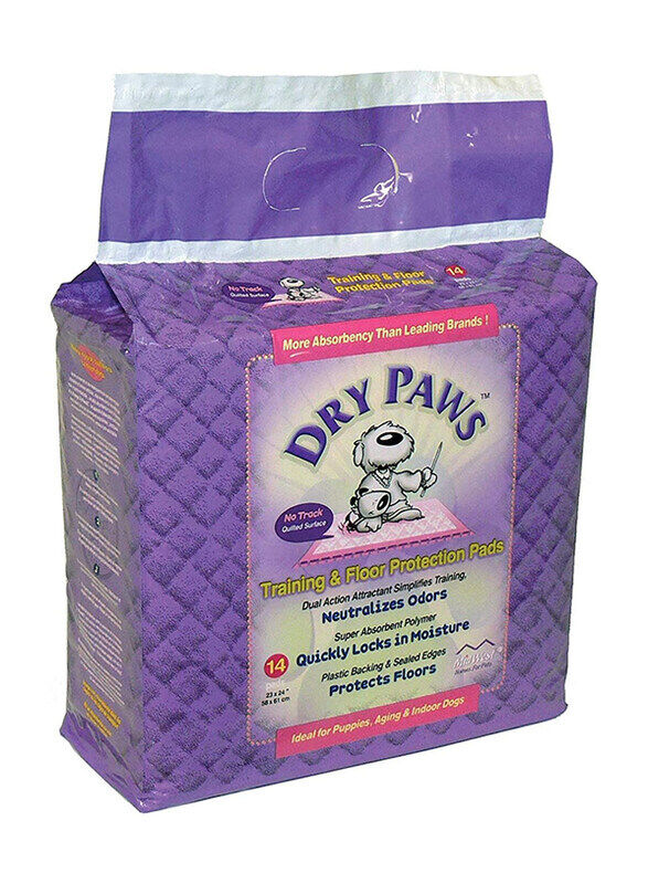 

Midwest Dry Paws Training and Floor Protection Dog Pads, 14 Pieces, White