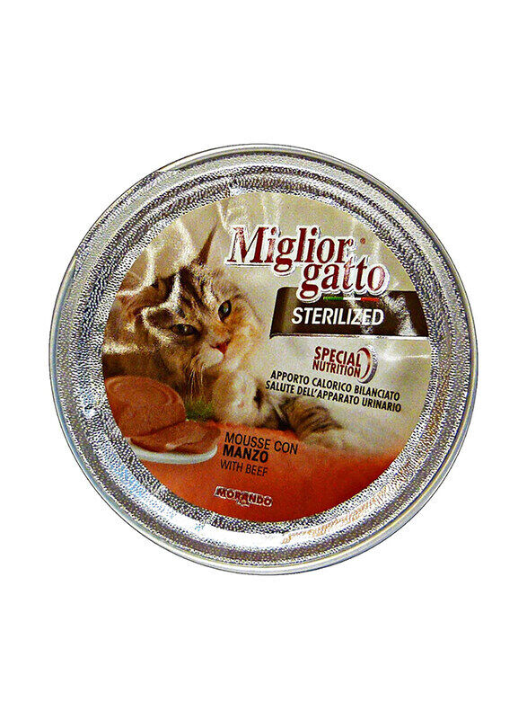 

Miglior Sterilized Mousse & Beef Cats Wet Food, 85g