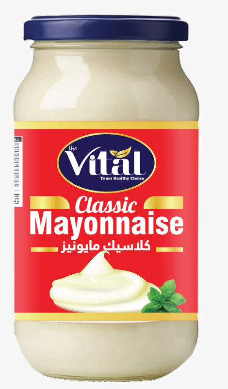 

Vital Classic Mayonnaise 8oz Pack of 24 Jars Premium Creamy Mayo in Glass Jar Rich & Smooth Spread for Sandwiches, Burgers, Salads & Dips