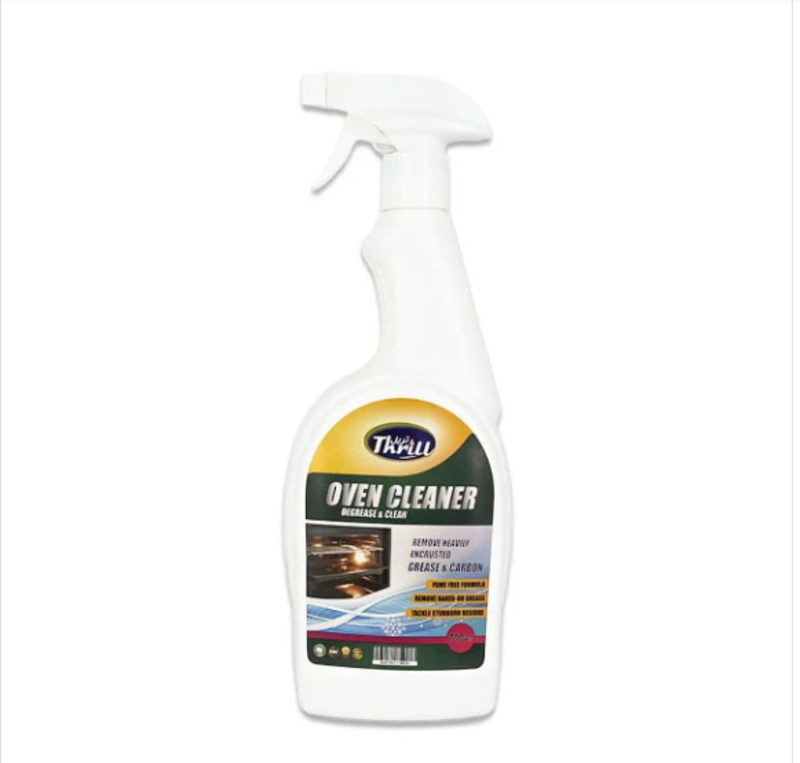 

Thrill Tri Clean Oven Cleaner Spray 700ML Pack of 3 Heavy Duty Grease Remover Fast Action Non-Scratch Formula for Ovens Grills & Stovetops