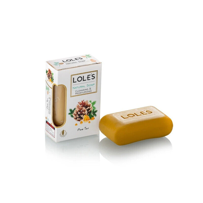 

LOLE'S Luxury Pure Natural Soap, Pine Tar Beauty Bar, Vitamin E, SLS-Free, Crisp & Fresh Touch, 100% Vegetable, No Animal Fat 150g
