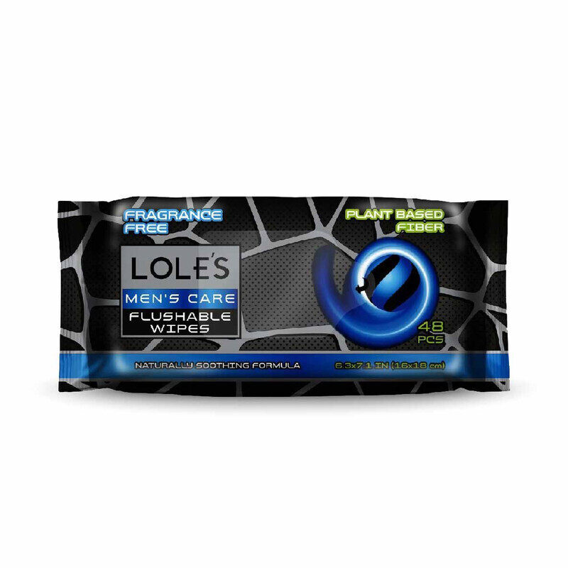 

LOLE'S Men's Flushable Cleaning Wet Wipes, Pack of 1 x 48 Wipes