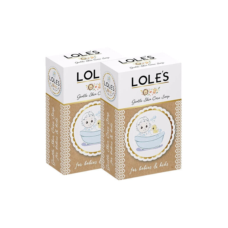 

LOLE'S Gentle Skin Care Soap for Babies & Kids, Mild & Nourishing Formula, Pack of 2 x 100g