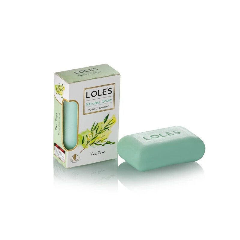 

LOLE'S Luxury Pure Natural Soap, Tea Tree Beauty Bar, Vitamin E, SLS-Free, Crisp & Fresh Touch, 100% Vegetable, No Animal Fat 150g