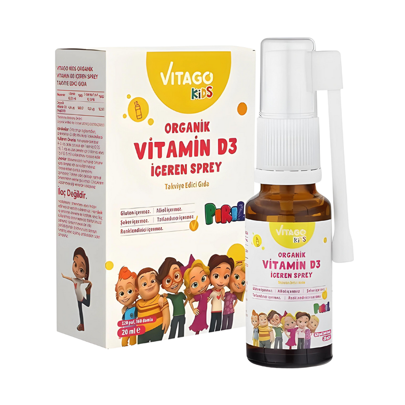 

VITAGO KIDS ORGANIC VITAMIN D3 PIRIL 1000 IU 20ML (500 IU)