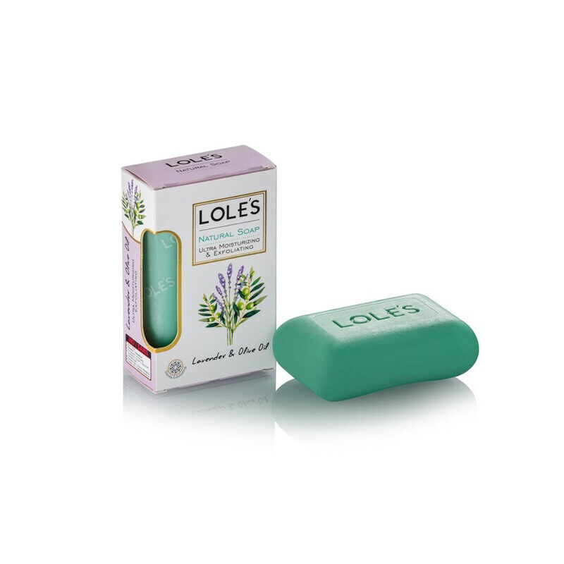 

LOLE'S Luxury Pure Natural Soap, Lavender & Olive Oil Beauty Bar, Vitamin E, SLS-Free, Crisp & Fresh Touch, 100% Vegetable, No Animal Fat 150g