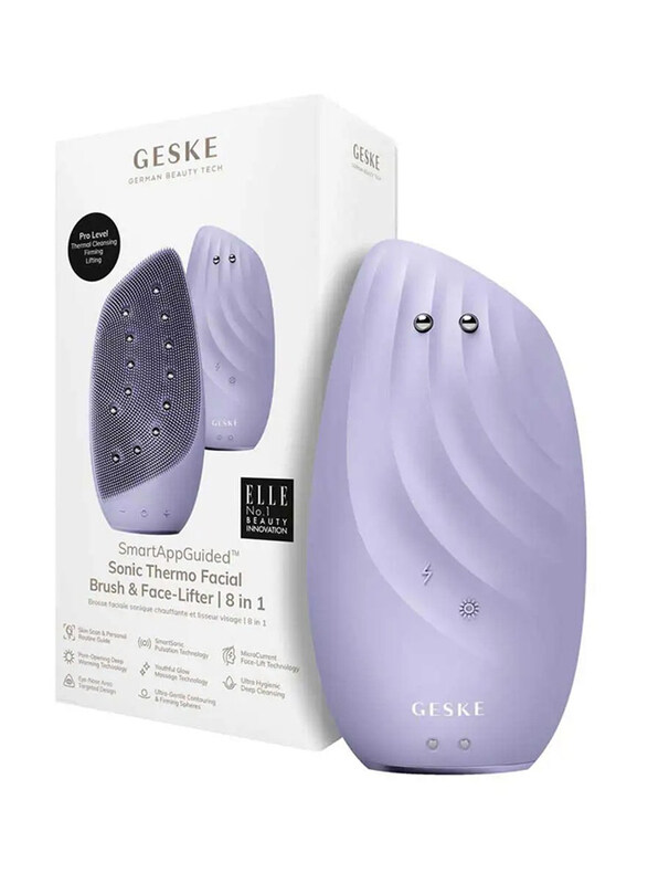 

GESKE 8-in-1 Sonic Thermo Facial Brush & Face-Lifter, Purple 6, 1 Pieces