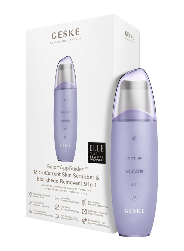 

GESKE 9-in-1 MicroCurrent Skin Scrubber & Black Head Remover, Purple 44, 1 Pieces