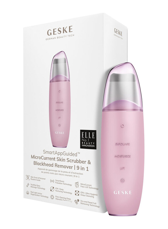 

GESKE 9-in-1 MicroCurrent Skin Scrubber & Black Head Remover, Pink, 1 Pieces