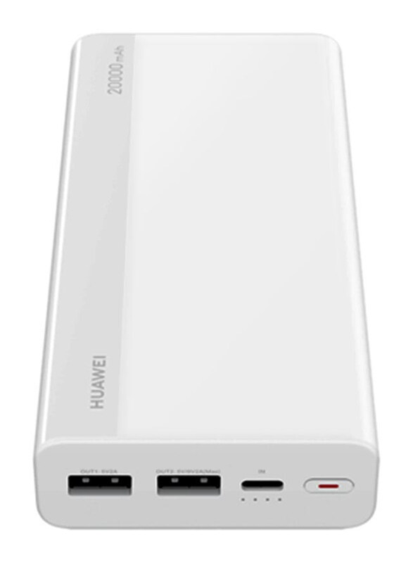 

Huawei 20000mAh Fast Charging Power Bank with USB Type-C Input, White