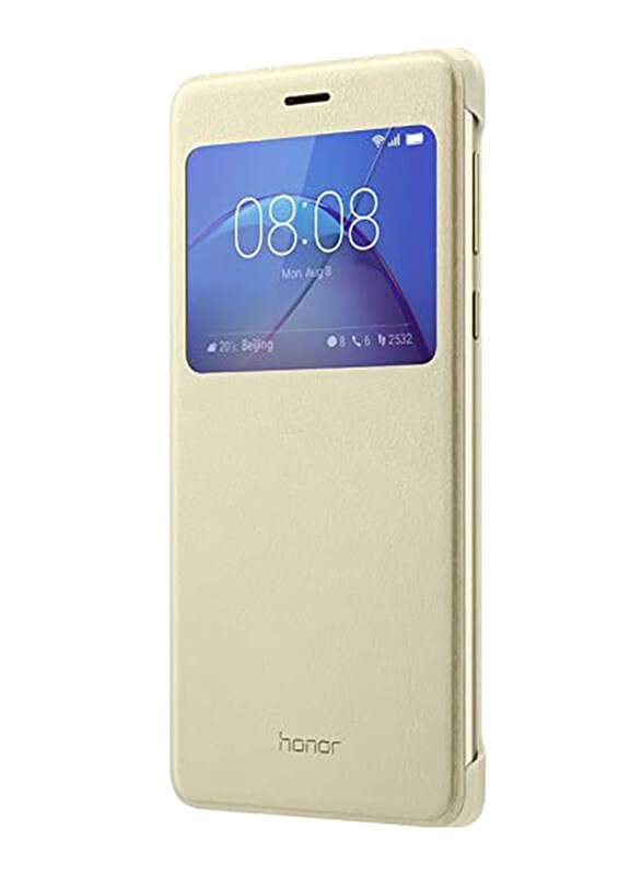 

Huawei Smart View Mobile Phone Flip Case Cover for Huawei Honor 6XHonor 6X, Gold