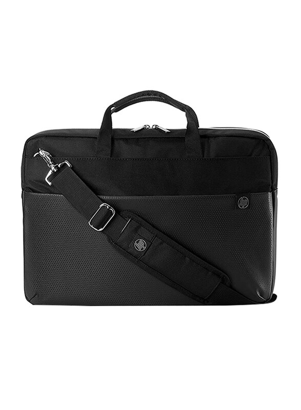 

HP Duotone 15.6-inch Laptop Briefcase Bag, Water Resistant, Black/Silver