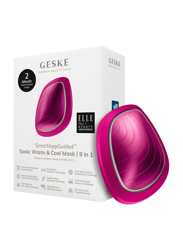 

GESKE 9-in-1 Sonic Warm & Cool Mask, Magenta 2, 2 Pieces