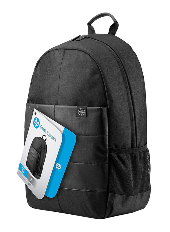 

HP Classic Euro 15.6-inch Laptop Backpack Bag, Water Resistant, Black