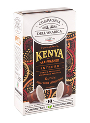 Corsini Kenya AA Washed Strong and Aromatic Compatible Coffee Capsules, 10 Capsules, 52g
