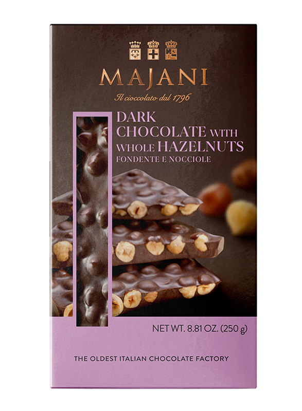 Majani Snaps Dark Chocolate with Whole Hazelnuts, 250g