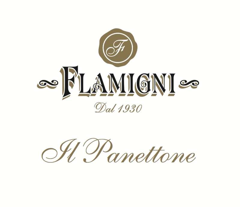 Flamigni - Artisan Panettone Sweet Bread Sugar Iced in Santa Wooden Tray Packaging Red - 750gr