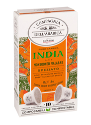 Corsini India Monsooned Malabar Pure Arabica Coffee Capsules, 10 Capsules, 52g