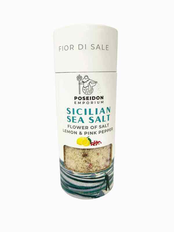 

Poseidon Emporium Sicilian Sea Salt - Flower of Salt with Lemon & Pink Pepper