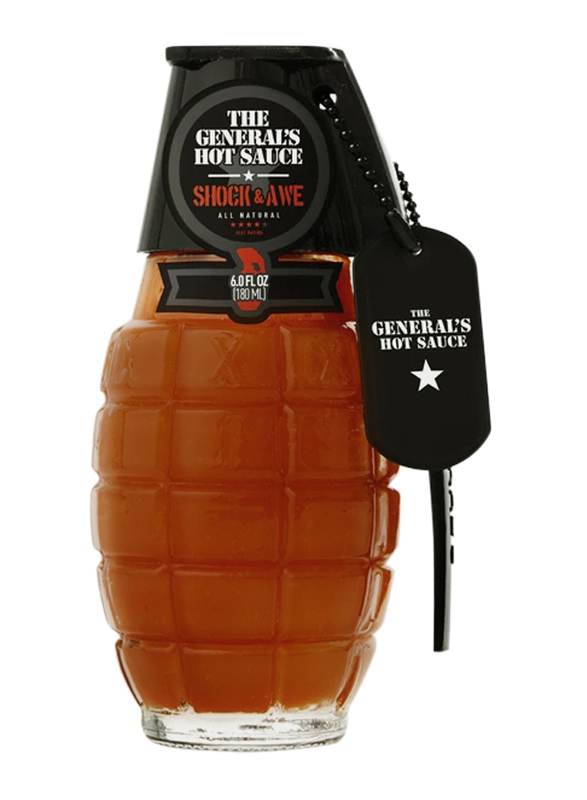 The General's Hot Sauce Shock & Ave American Habanero Peppers Sauces, 180ml
