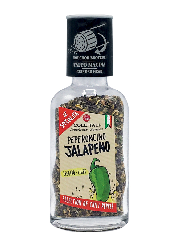Collitali Jalapeno Chili Light Specialty Peppers with Grinder, 32g