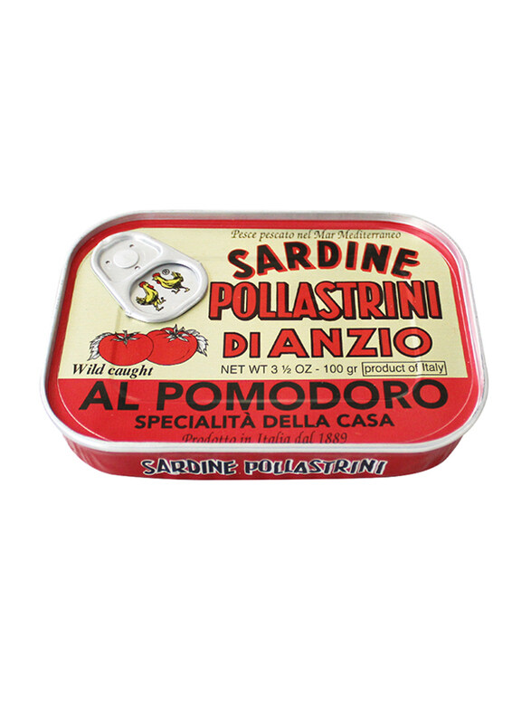 

Pollastrini di Anzio Wild Caught Sardines with Tomato Sauce, 100g