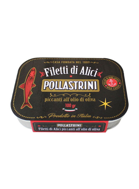 Pollastrini di Anzio Premium Anchovy Fillets in Olive Oil, 100g