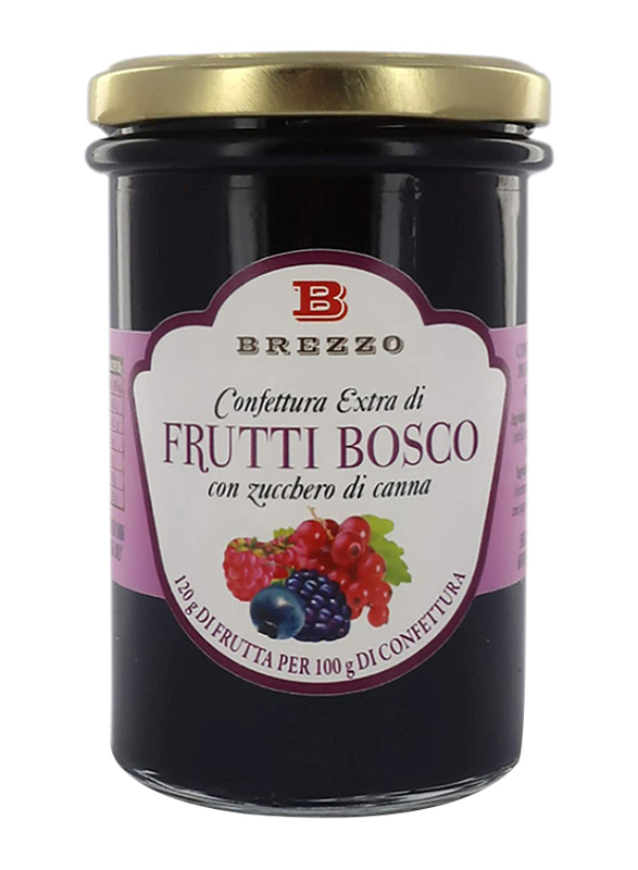 Brezzo - Italian  Extra Berry Jam with Cane Sugar, 350g