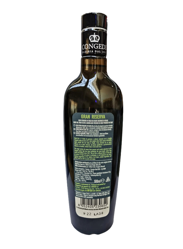 Congedi Ogliarola Gran Riserva Italian Extra Virgin Olive Oil, 500ml