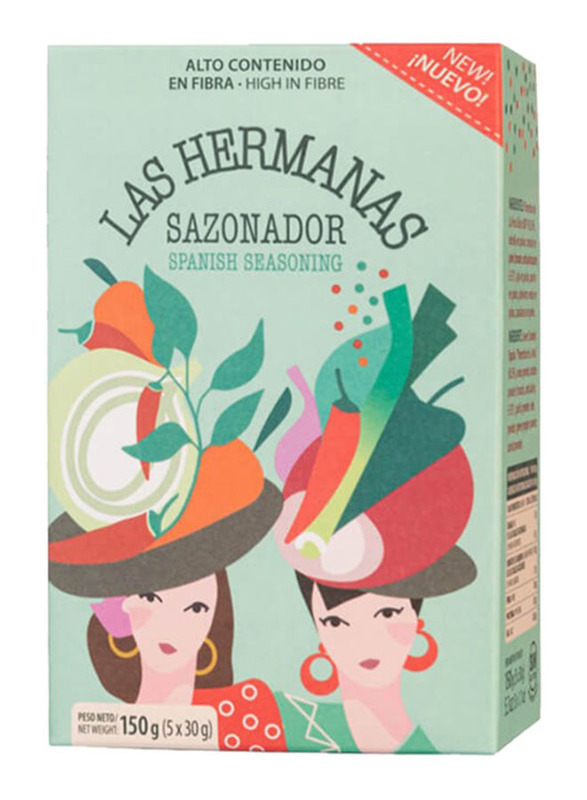 Las Hermanas Spanish Seasoning with 45.5% Sweet Smoked Paprika, 150g