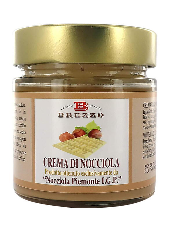 Brezzo Spreadable Cream with Piedmont IGP Hazelnuts, 210g