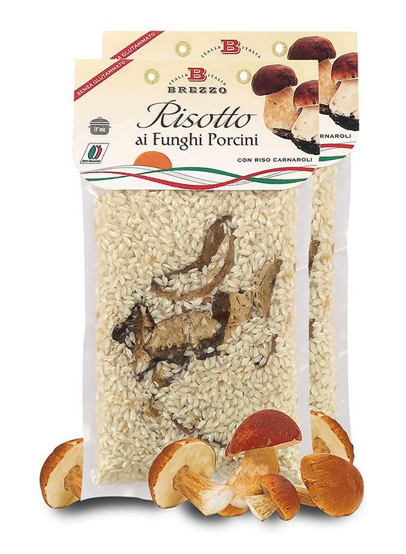 Brezzo - Italian  Italian Risotto Rice with Porcini Mushrooms Single Bag, 300g