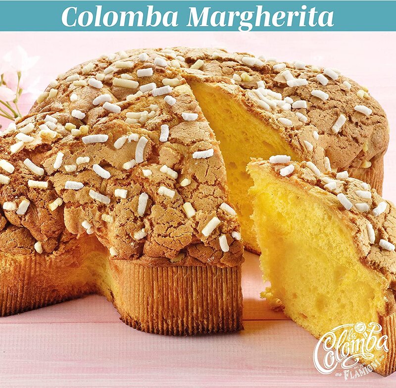 Colomba Margherita with Ancient Grain Flours 1 kg Artisan Dessert Soft and Delicate Dough Covered with Sugar Grains Without Candied Fruit and Almonds Made in Italy