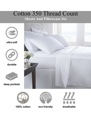 Hotel Linen Klub 4-Piece Deyarco Hotel Linen Klub Bed Sheet, Double, White