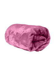 Hotel Linen Klub Micro Fleece Flannel Blanket 260 GSM Super Plush and Comfy Throw Blanket, Double, Rose Pink