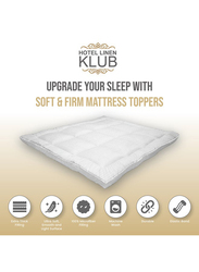 Hotel Linen Klub 85GSM Microfiber Deyarco Soft Comfort Mattress Toppe, King, White