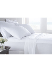 Hotel Linen Klub Bed Sheet Cotton, Single, White